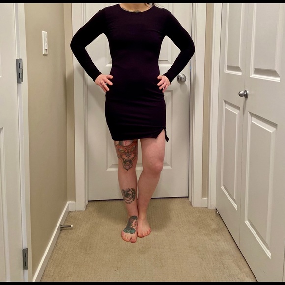 Highline Collective Jersey Zipper Slit Dress - Picture 1 of 4